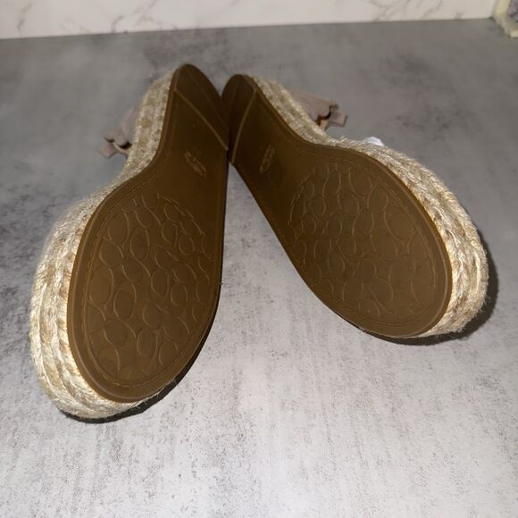 COACH Dillon Suede Espadrille Beige 8.5 B (M) $200 MSRP - Picture 5 of 6